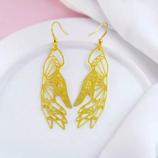 Lucky Hand Dangle Earrings